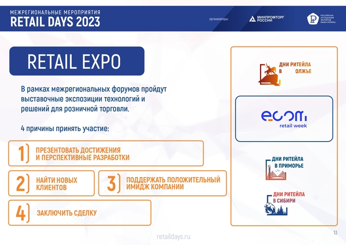 Проведение межрегионального форума «Дни ритейла в Приволжье»